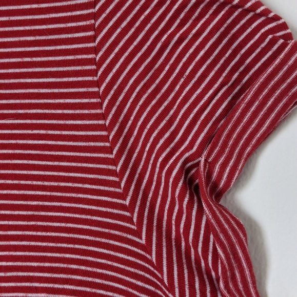 Truly Madly Deeply red and white striped crop top - Picture 2 of 3